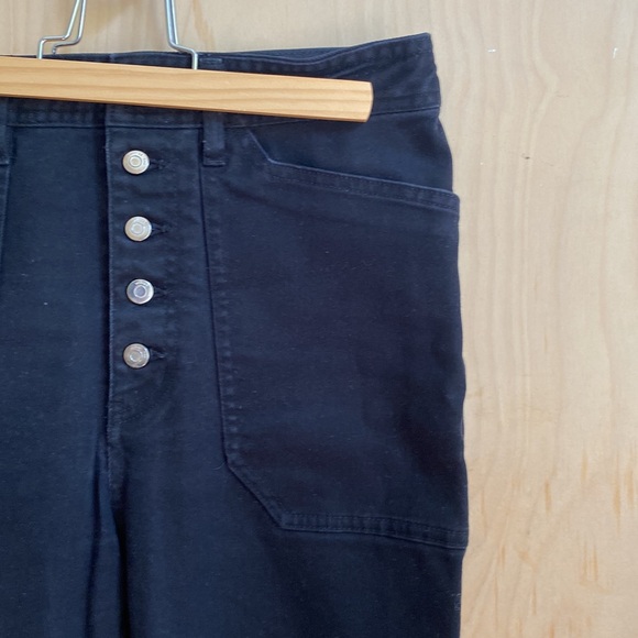 Wilfred free | Button Front Black Canvas Pants 4 - Picture 2 of 6